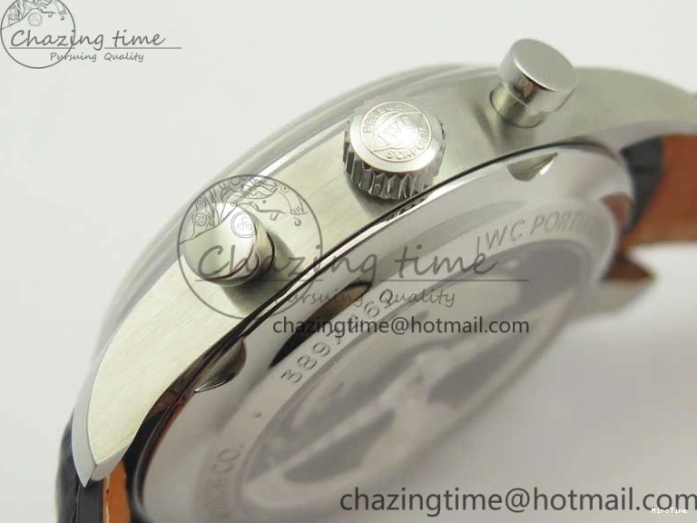 MIROTIME 0516 Portuguese Chrono SS ZF 1:1 Best Edition Gray Dial SS On Black Leather Strap A ZipUp 7215